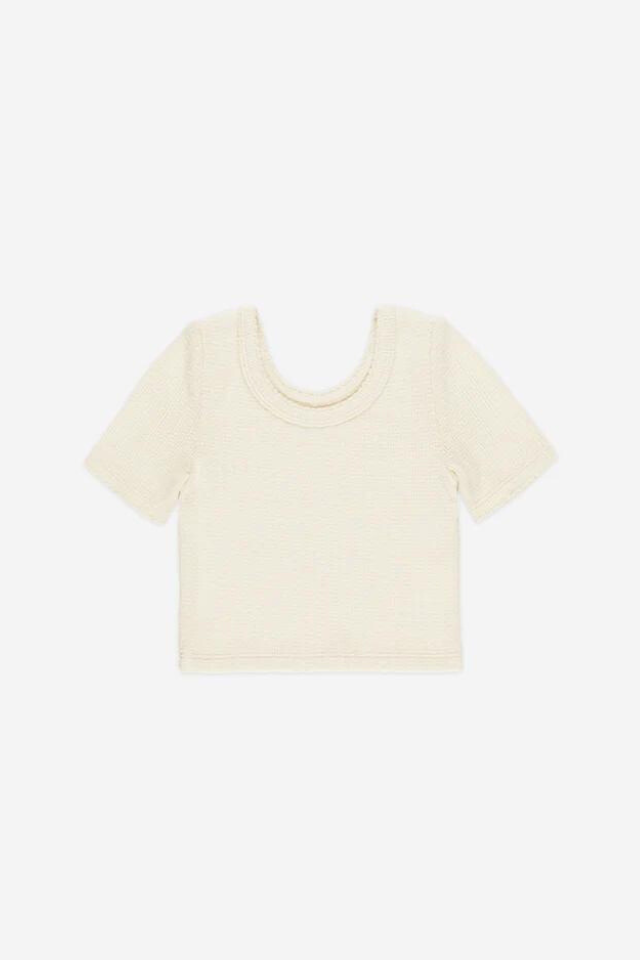 Rylee & Cru Scallop Tee - Natural