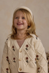 Rylee + Cru Boxy Cardigan - Winter Floral Embroidery