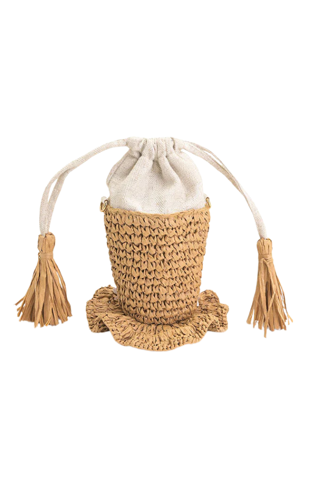 A&B Ocean Whimsy Raffia Fish Bag