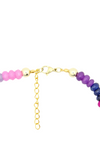 Woman Shops World Rainbow Necklace Faceted Ombre Multi Color Gemstones