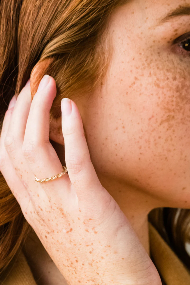 Able Braided Twist Ring - Gold Filled