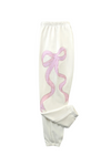 KatieJ NYC Dylan Bow Pant - Pink Seersucker