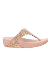 Fit Flop Lulu Multi Tonal Glitter Toe Post Sandal - Nude Rose Mix