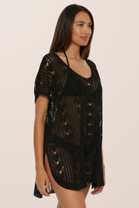 Becca Venica Vneck Tunic - Black