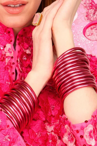 Budha Girl All Weather Bangles Serenity Prayer - Pink
