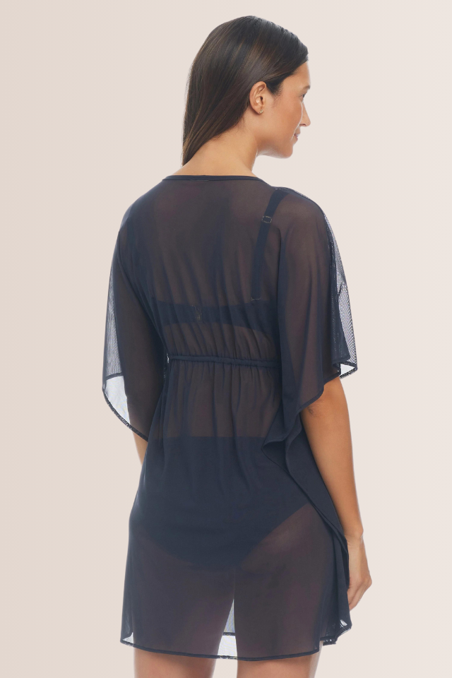 Bleu Mesh Caftan - Black