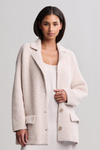Barefoot Dreams CozyChic Rib Oversized Notch Collar Blazer - Stone