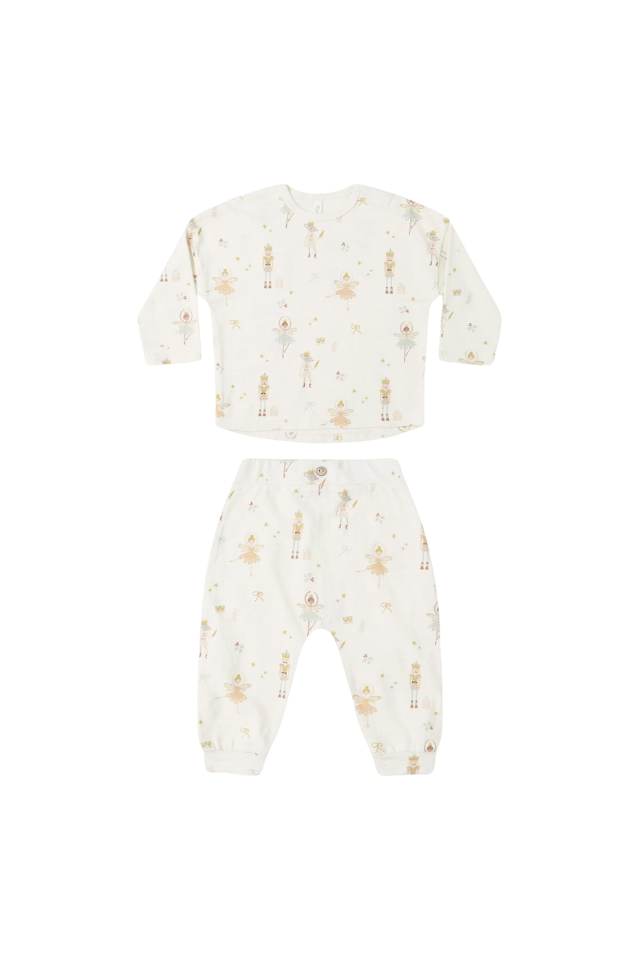 Rylee + Cru Long Sleeve Tee + Pant Set -  Nutcracker