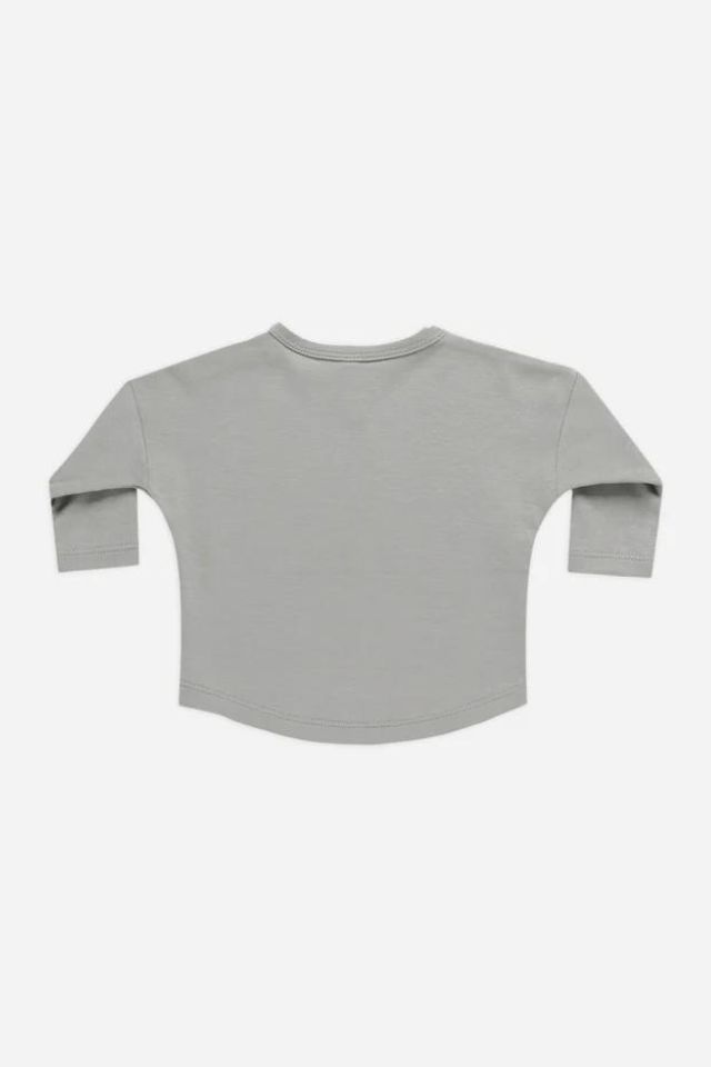 Quincy Mae Long Sleeve Tee - Dusty Blue