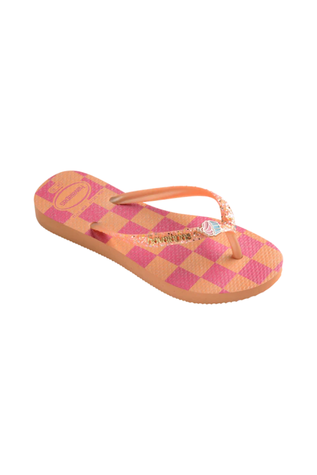 Havaianas Kids Slim Glitter ii Sandal - Peach