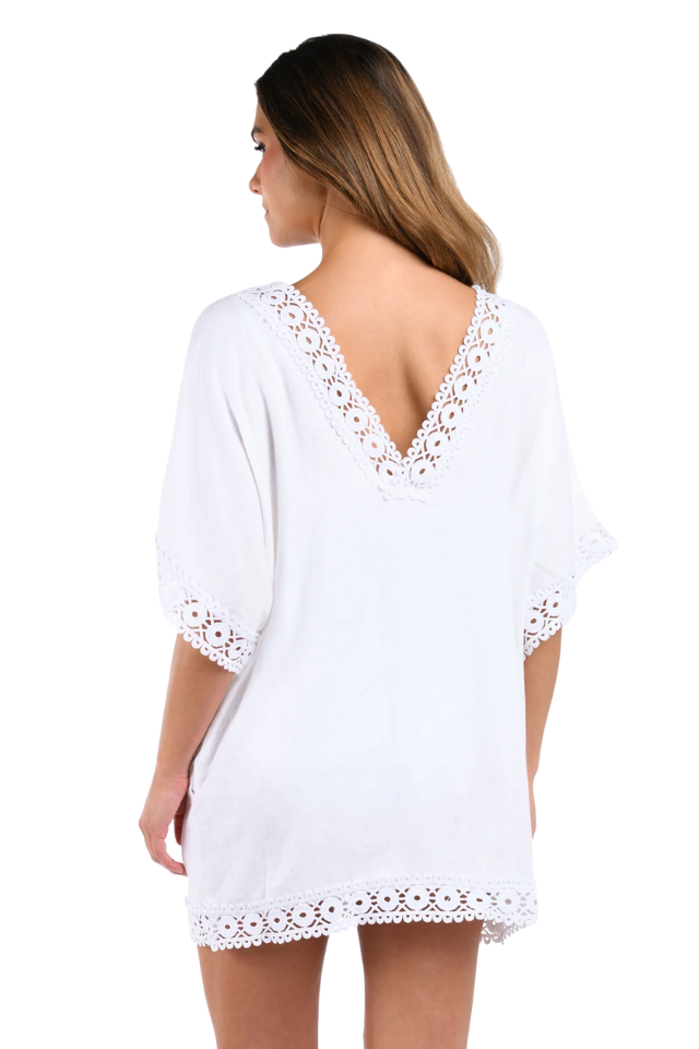La Blanca Lakeside V Neck Tunic - White