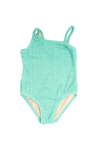 SC 1 pc 1 Shoulder Crinkle Swimsuit - Green