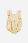 Quincy Mae Naomi Romper - Lemon