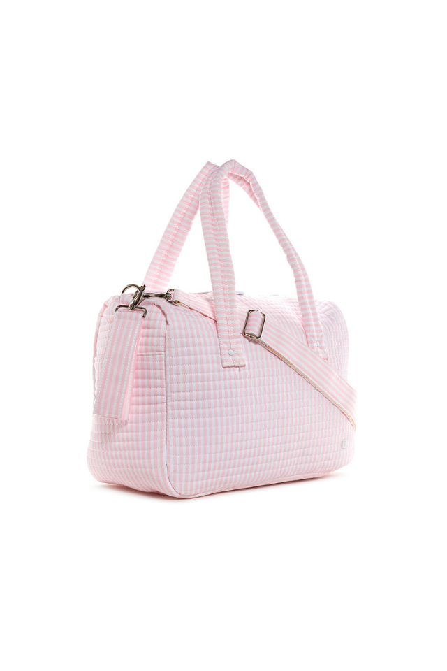 TRVL Design Quilted Stroller Bag - Pimlico Stripe Pink