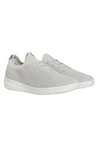 Fit Flop Super-Q Knit Slip On Laced Sneaker - Arctic Grey/Silver