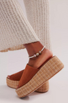 Free People Harbor Flatform - Raffia Tan