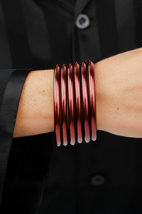 Budha Girl All Weather Bangles Serenity Prayer - Merlot