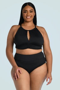 La Blanca Island Goddess High Neck Midline - Black