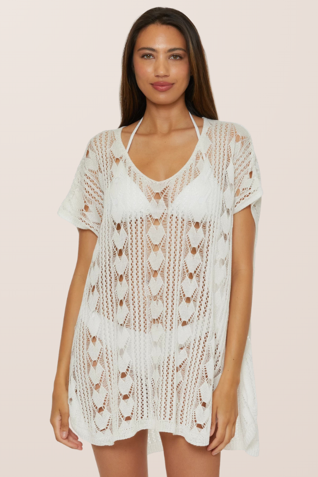 Becca Venica Vneck Tunic - White