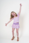 KatieJ NYC Marlee Top - Violet Stripe Floral
