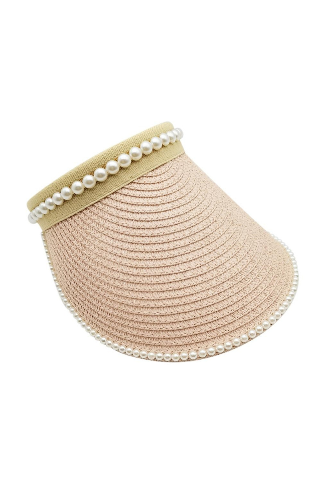 Judson Do Everything In Love Visor with Pearls - Pink