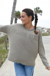 Everyday Relaxed Jacquard Sweater Orange Beach - Pewter