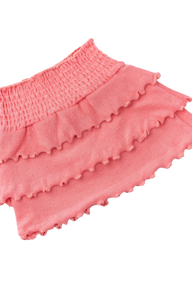 Shade Critters Smocked Terry Skirt - Coral