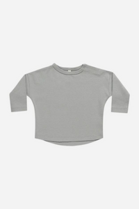 Quincy Mae Long Sleeve Tee - Dusty Blue