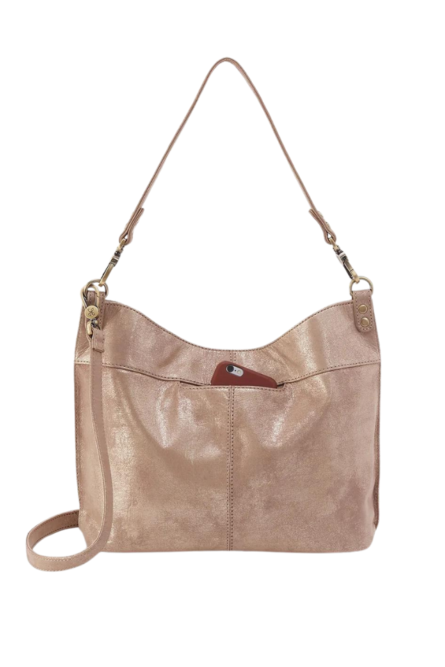 HOBO Pier Shoulder Bag Crossbody - Gilded Beige