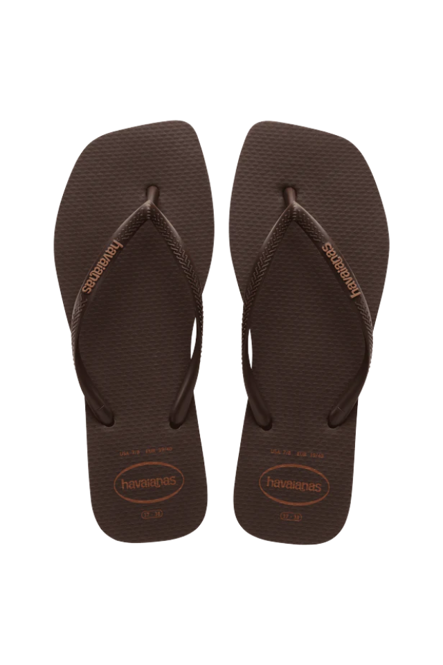 Havaianas Slim Square Sandal -  Dark Brown