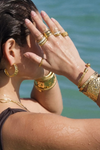 Ellie Vail Raven Twist Mesh Cuff Bracelet - Gold