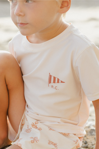 Rylee + Cru Short Sleeve Rashguard - Natural