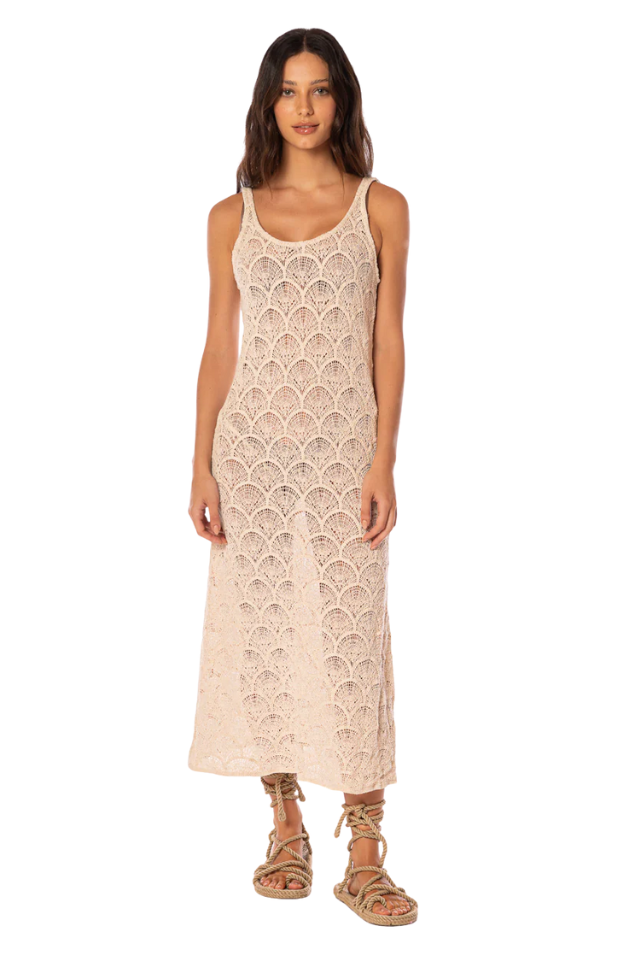 Maaji Wavy Shell Quartz Dress - Beige Overflow