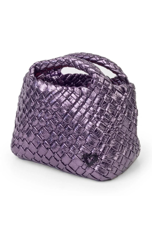 PreneLOVE Tiny Woven Tote - Metallic Purple