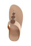 Fit Flop Halo Bead Circle Leather Toe Post Sandal - Latte Beige
