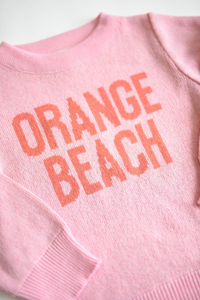 Orange Beach Crewneck Sweater -  Pink/Coral