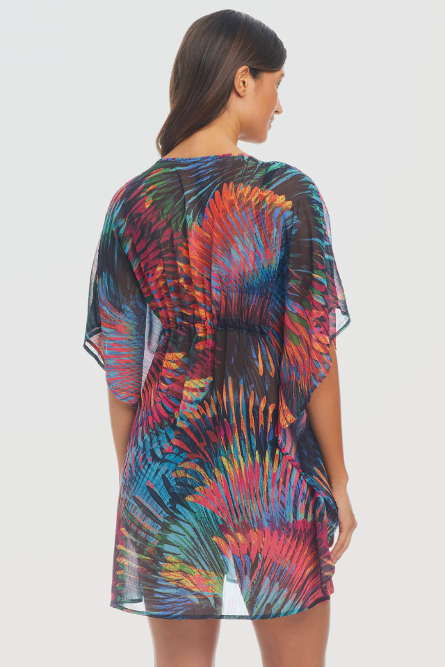 Bleu Chiffon Caftan - Multi