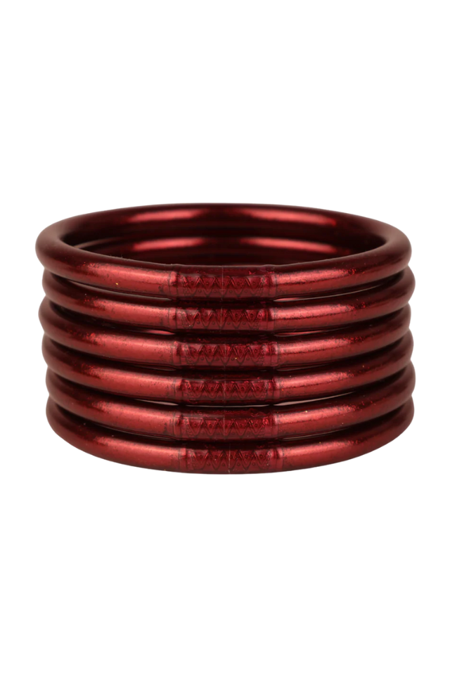 Budha Girl All Weather Bangles Serenity Prayer - Merlot