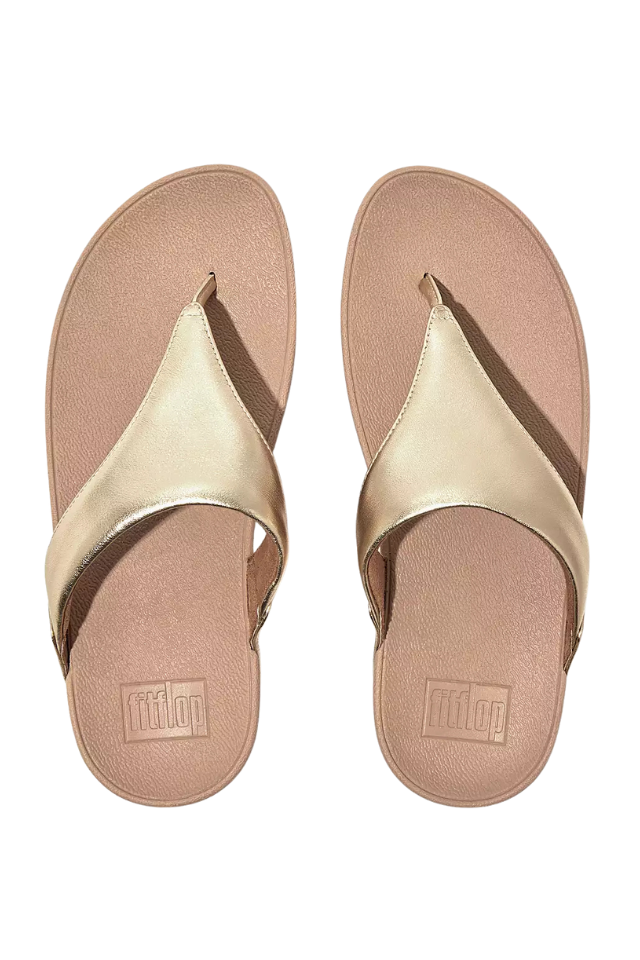 Fit Flop Lulu Leather Slides - Platino