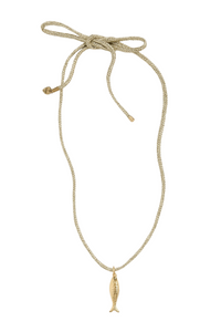 HART Lurex Necklace Cord Puffy Fish Charm