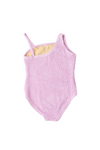 SC 1 pc 1 Shoulder Crinkle Swimsuit - Lavender
