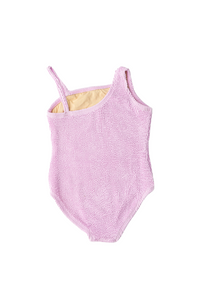 SC 1 pc 1 Shoulder Crinkle Swimsuit - Lavender