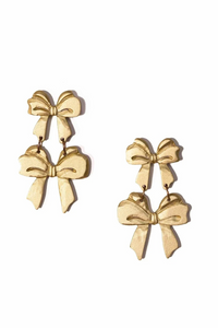 Sunshine Tienda Double Bow Earrings - Gold