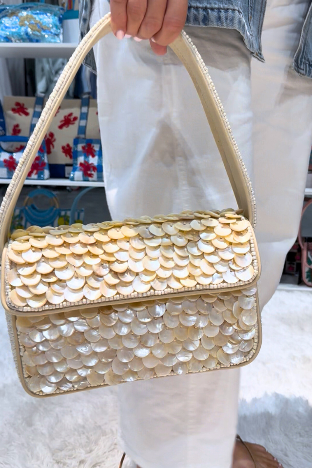 PRE-ORDER A&B Beaded Shoulder Bag - Rainbow Shell