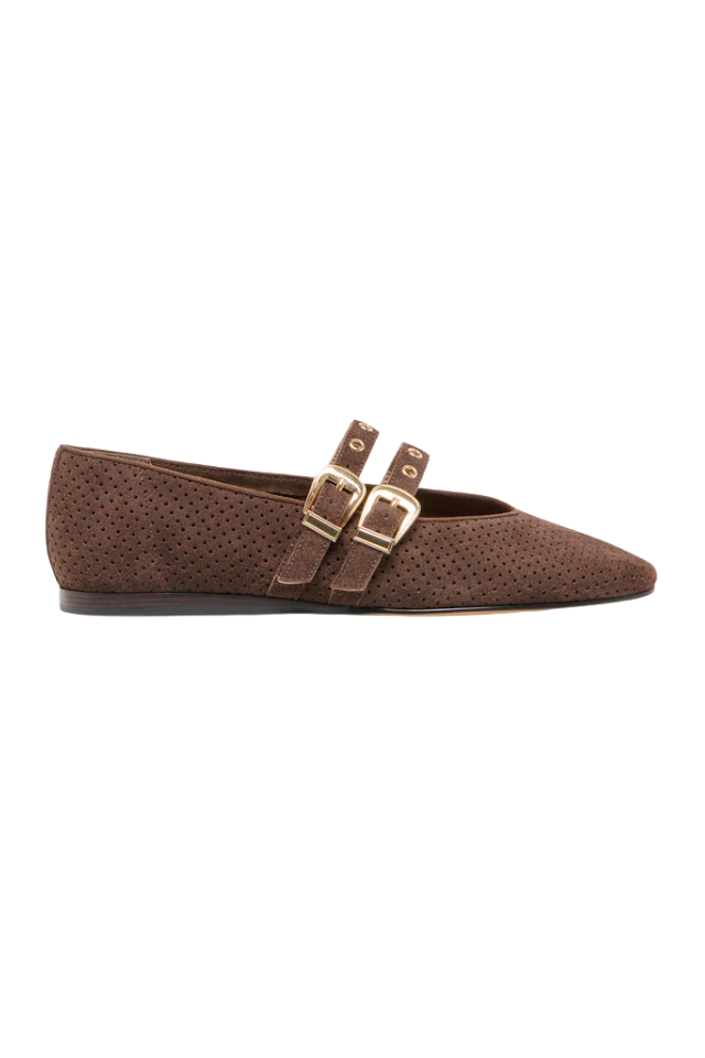 Dolce Vita Baylee Grommet - Dark Brown Perforated Suede