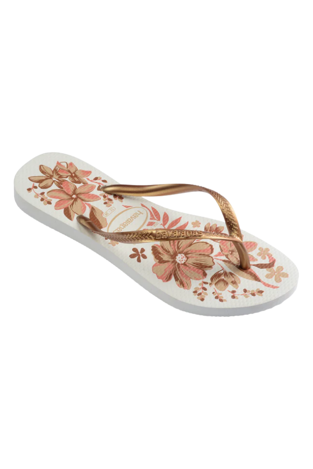 Havaianas Slim Organic Sandal - White/Golden