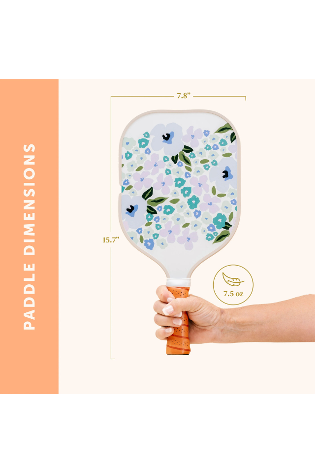 Darling Effect Pickleball Paddle - Lively Floral Periwinkle