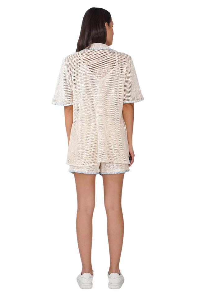 A&B Ocean Multi Thread Embroidered Shirt