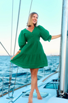 Mary Square Raya Dress - Green