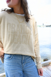 Everyday Relaxed Jacquard Sweater Orange Beach - Camel